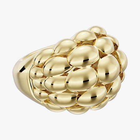Code 8860 18K Gold Fractal Ring